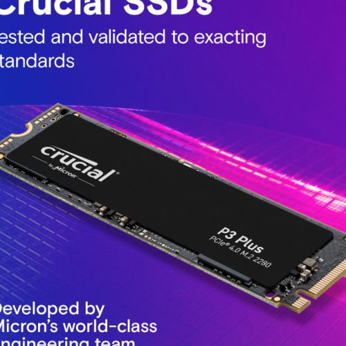 CRUCIAL P3 PLUS 1TB PCIE 4.0 3D NAND NVME M.2 SSD, UP TO 5000MB/S - CT1000P3PSSD8