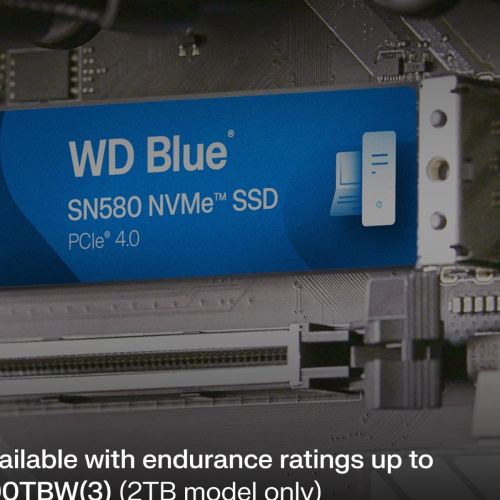 Western Digital WD Blue SN580 PCIe Gen 4 NVMe SSD Internal Storage, 500GB