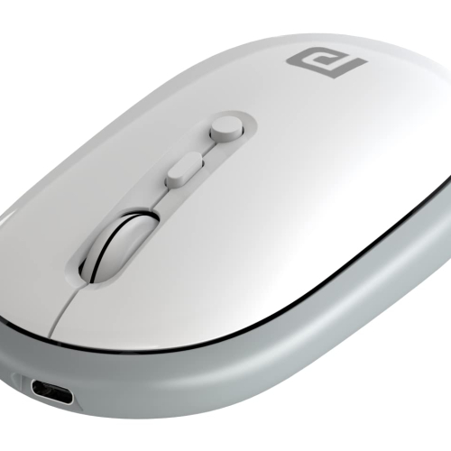 Portronics Toad II Bluetooth Mouse, with Bluetooth 5.0 &amp; 2.4 Ghz Dual Wireless Connectivity, Rechargeable Battery, Adjustable DPI up to 1600 Compatible with Laptop, MacBook, PC (Grey)