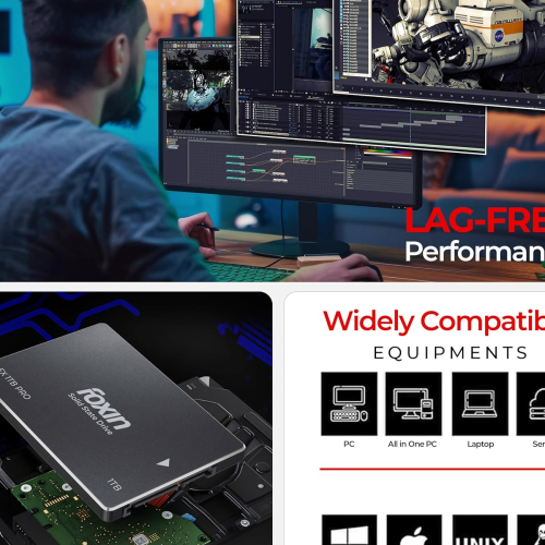 Foxin 1TB PRO SSD | Hard Disk with 3D NAND Technology &amp; 2.5 Inch SATA III 6GB/S Speed with 5 Years Limited Warranty