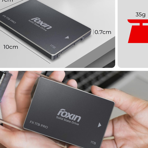 Foxin 1TB PRO SSD | Hard Disk with 3D NAND Technology &amp; 2.5 Inch SATA III 6GB/S Speed with 5 Years Limited Warranty
