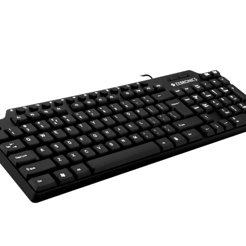 Zebronics ZEB-KM2100 Multimedia USB Keyboard Comes with 114 Keys Including 12 Dedicated Multimedia Keys &amp; with Rupee Key